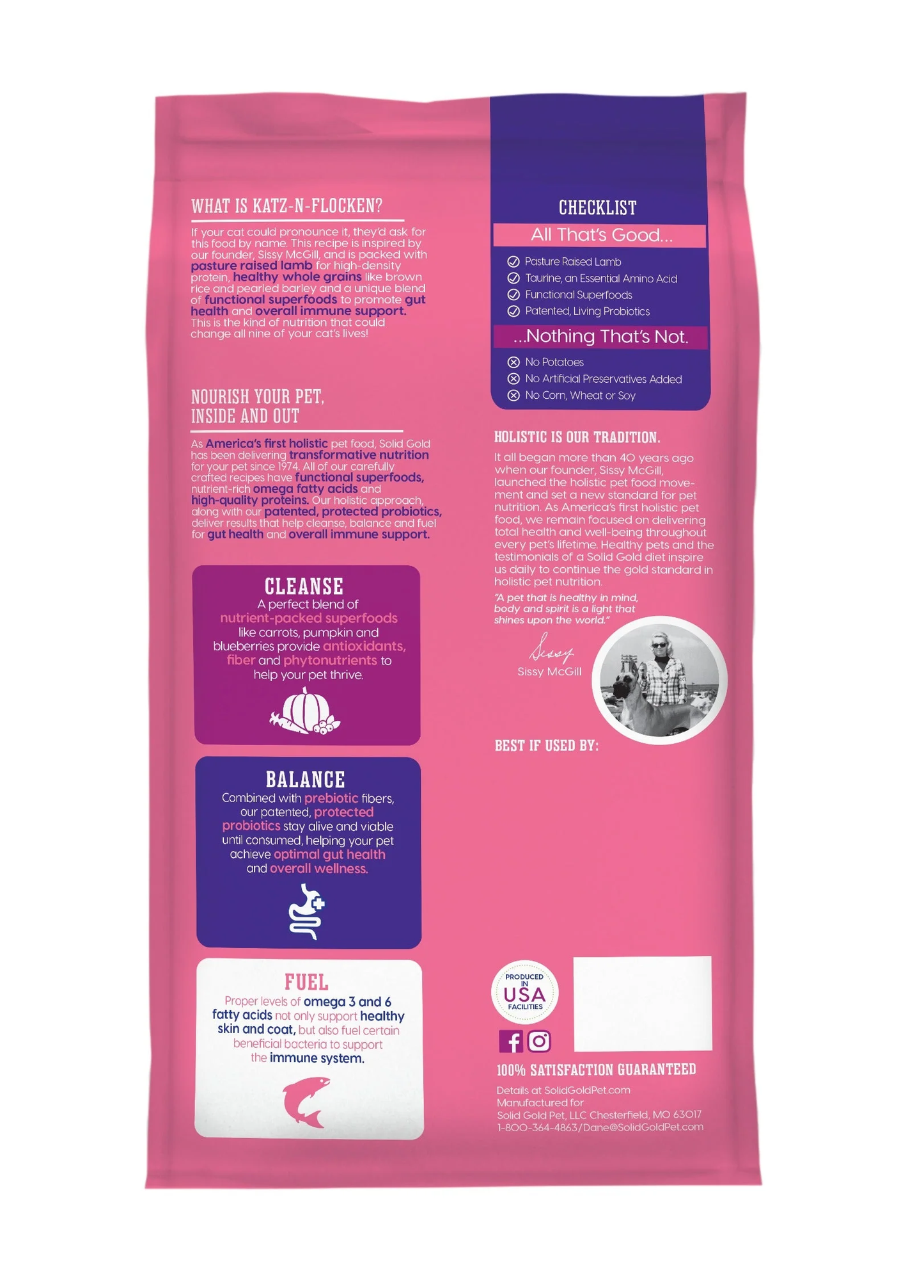 Dry Cat Food Premium Lamb Recipe 3lb Daily Meals Premium Pet - detail view