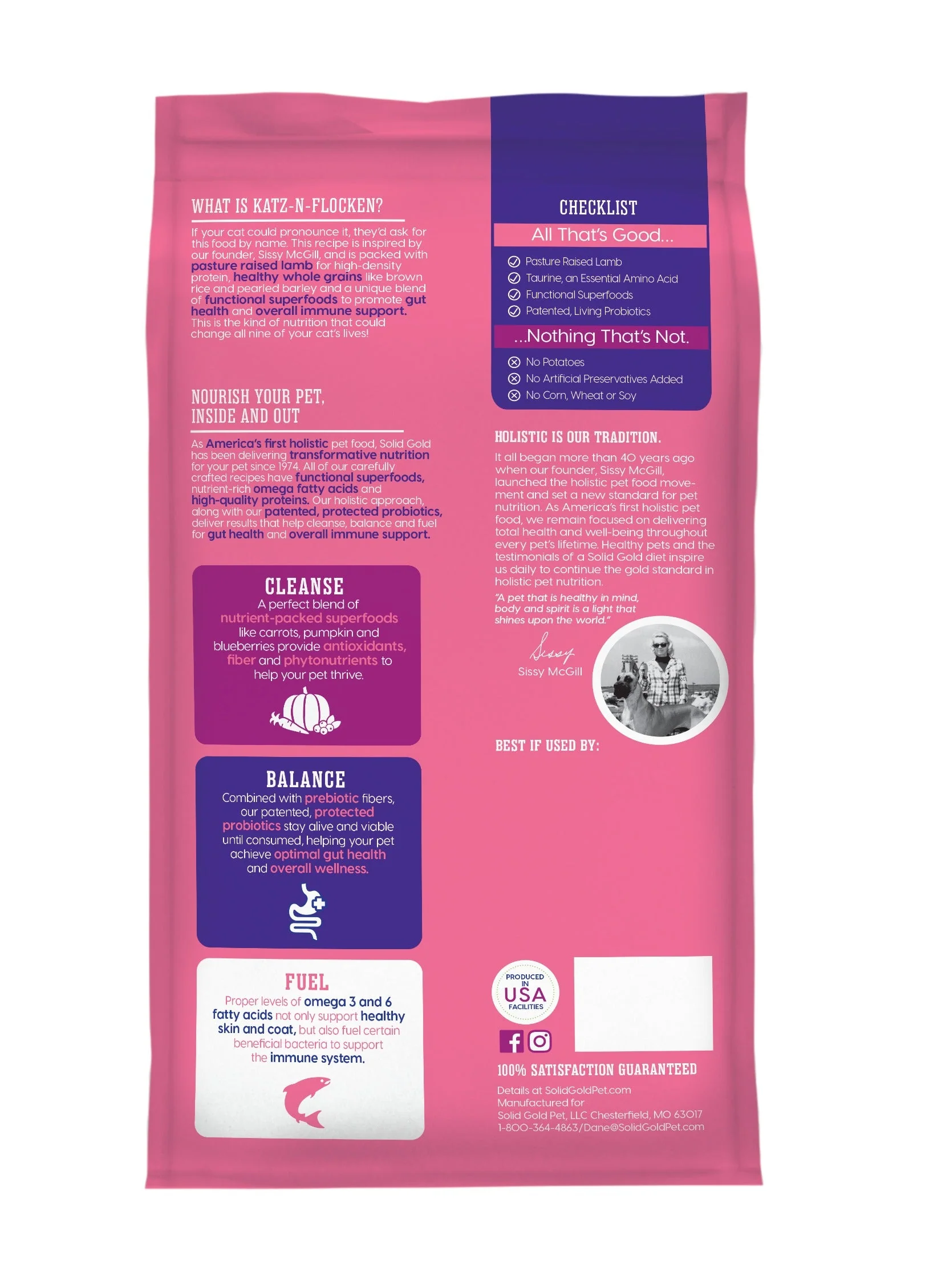 Dry Cat Food Premium Lamb Recipe 3lb Daily Meals Premium Pet - detail view