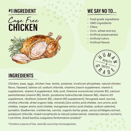 Honest Kitchen Grain Free Clusters Chicken Dry Cat Food 1Lb - detail view