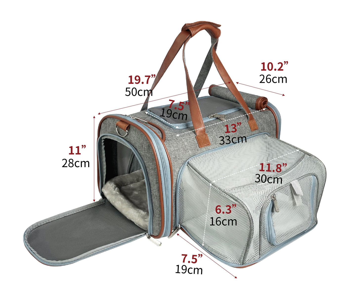 Mr. Peanut's Gold Series Big Apple XL Expandable Pet Carrier V2.0 - lifestyle view