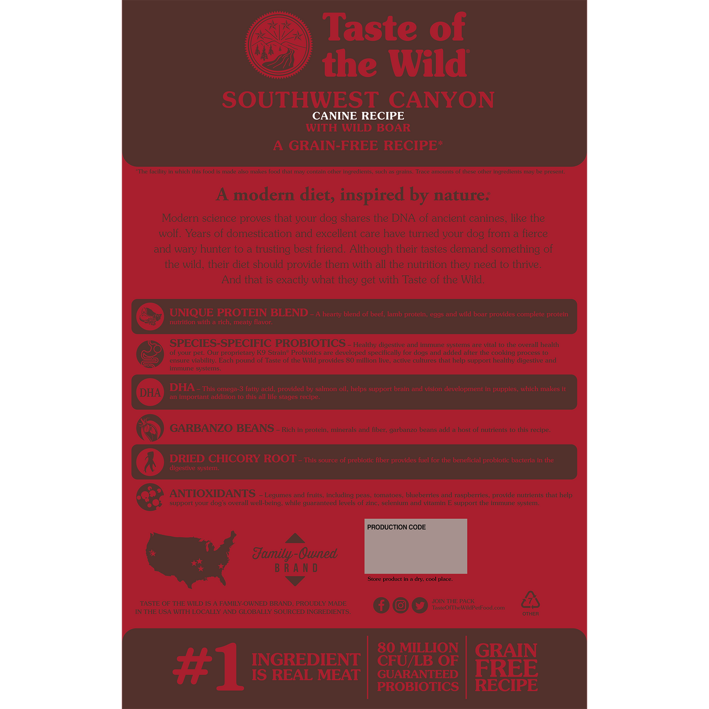 Taste of the Wild Adult Southwest Canyon Boar Canine Food - detail view