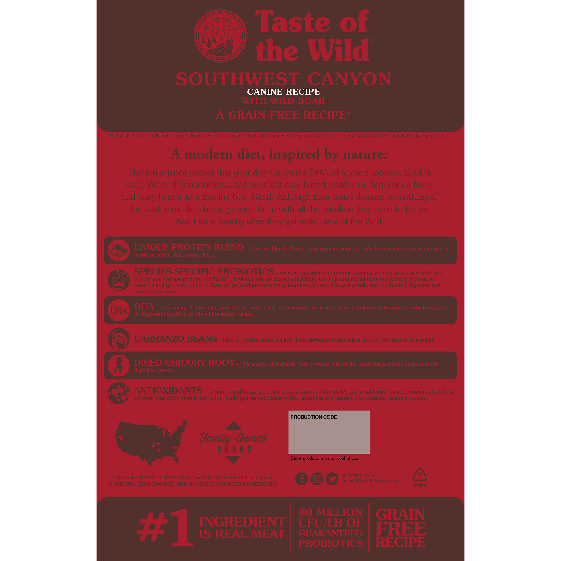 Taste of the Wild Adult Southwest Canyon Boar Canine Food - detail view