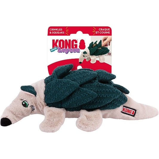 KONG Layerz Armadillo Plush Dog Toy Durable Play - main product image