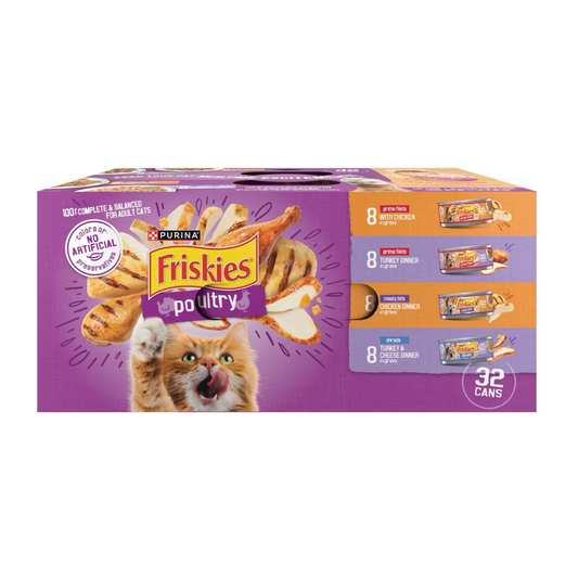 Wet Cat Food Friskies Poultry Recipe 32Ct Daily Meals Premiu - main product image