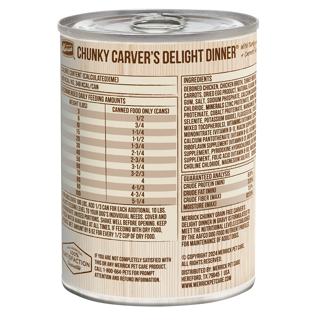 Merrick Chunky Grain Free Adult Carvers Delight Dinner Wet - detail view