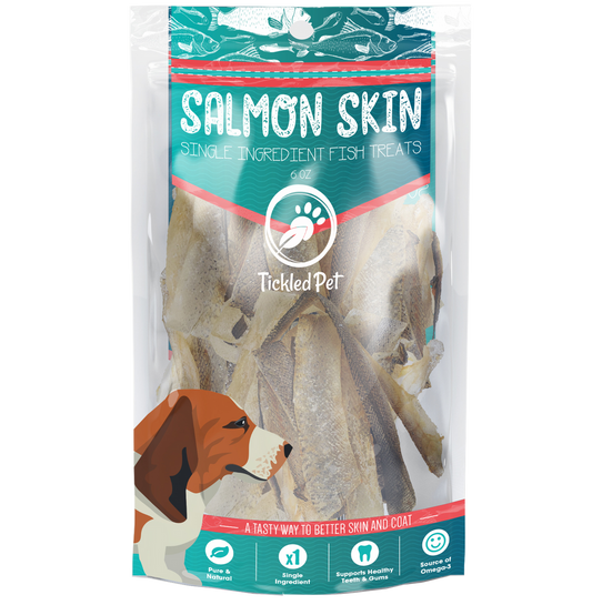 Tickled Pet Salmon Skins Flat Dog Treats 6Oz Dog Treats - main product image