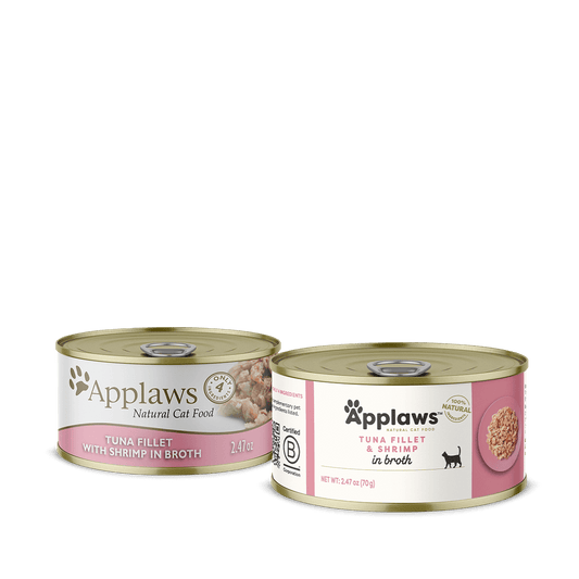 Applaws Adult Tuna Fillet and Shrimp in Broth Wet Cat Food (2.47oz) - Wet Cat Food at Purrfect Pet Kingdom