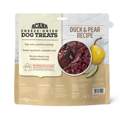 Acana Freeze Dried Duck and Pear Dog Treats (3.25oz) - detail view | Dog Treats at Purrfect Pet Kingdom
