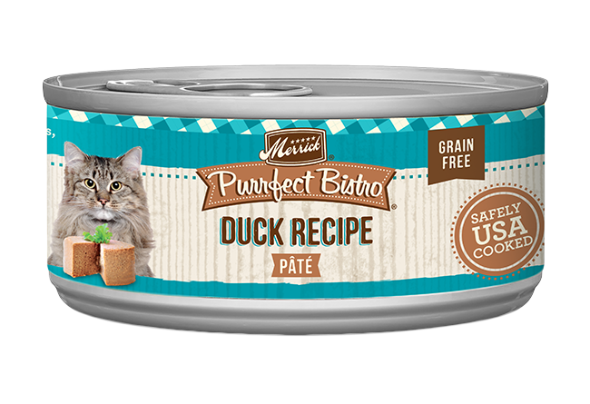Merrick Purrfect Bistro Grain Free Adult Duck Pate Cat Food - detail view