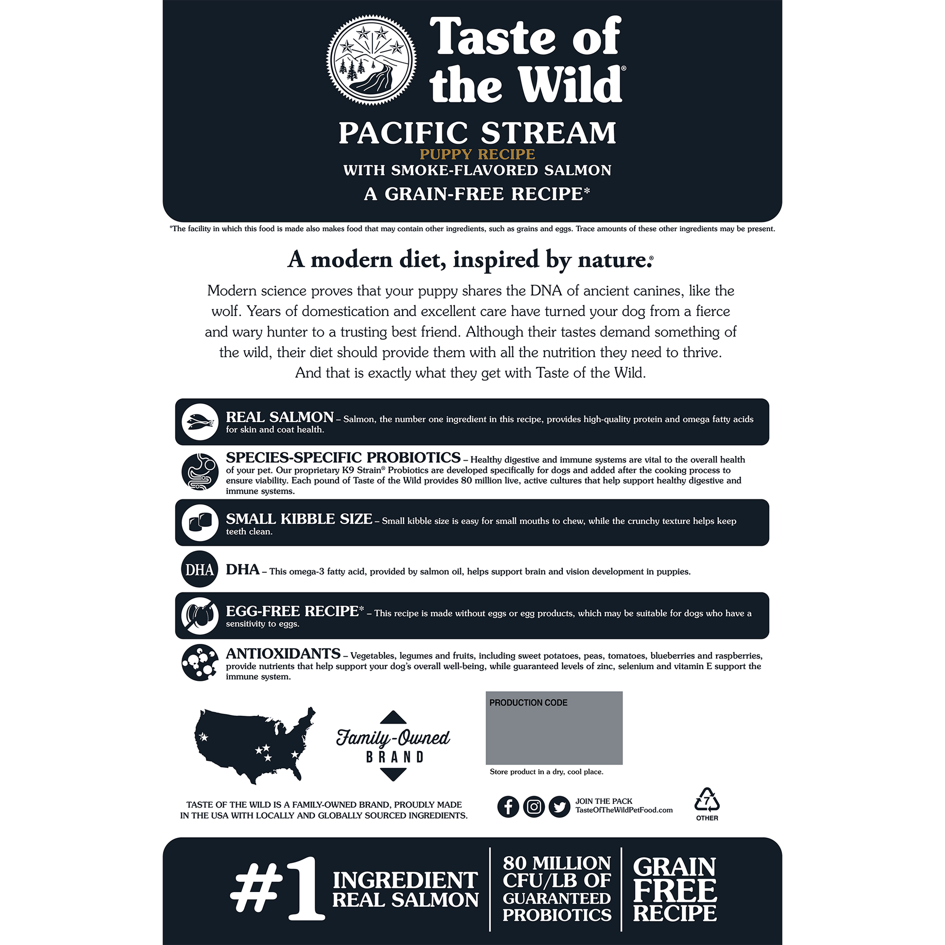 Taste of the Wild Puppy Pacific Stream Salmon Canine Food - detail view