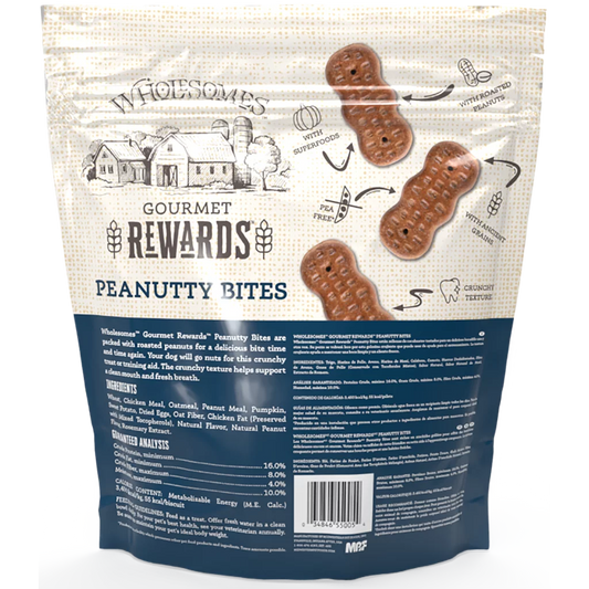 Wholesomes Adult Peanutty Bites Dog Treats 3Lb Dog Treats - detail view