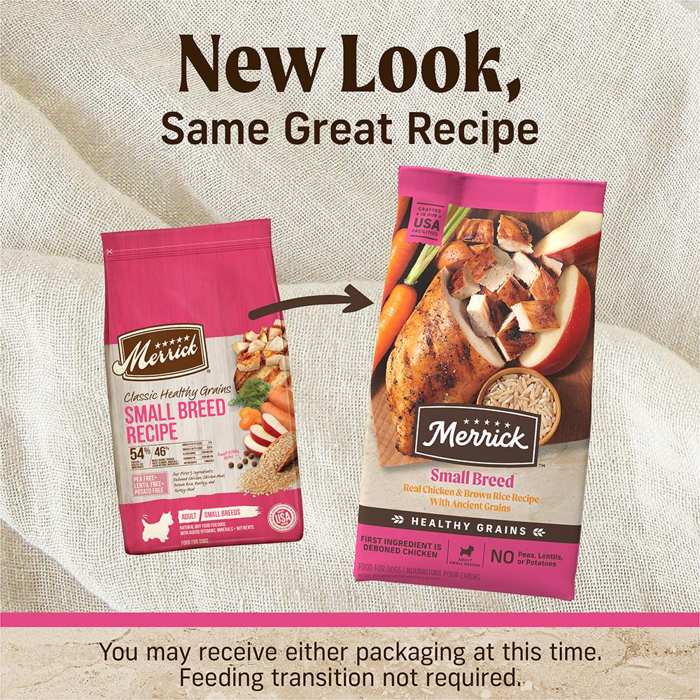 Merrick Classic Healthy Grains Small Breed Chicken And Brown - lifestyle view