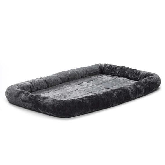 Midwest Quiettime Sheepskin Pet Bed Gray 48X30 Washable Pet - detail view