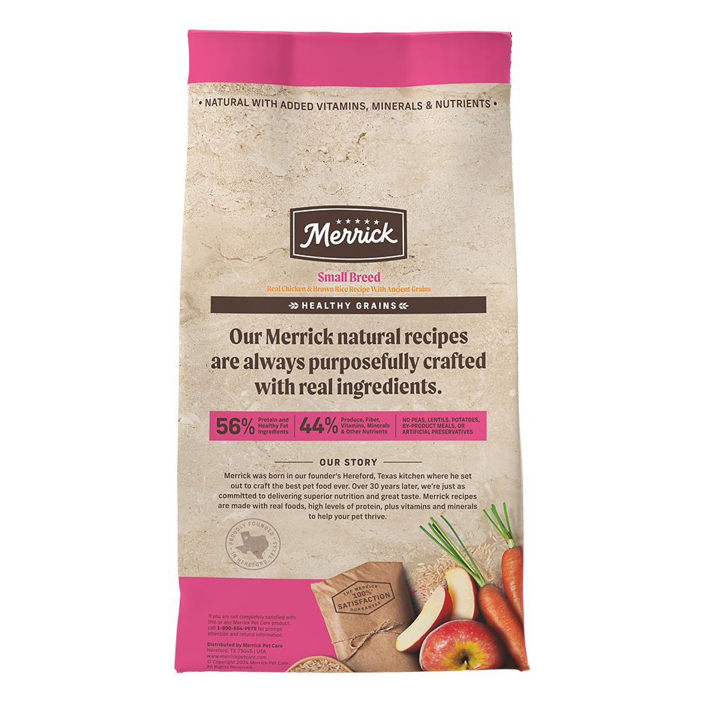 Merrick Small Breed Real Chicken Brown Rice Recipe Dry Dog - detail view