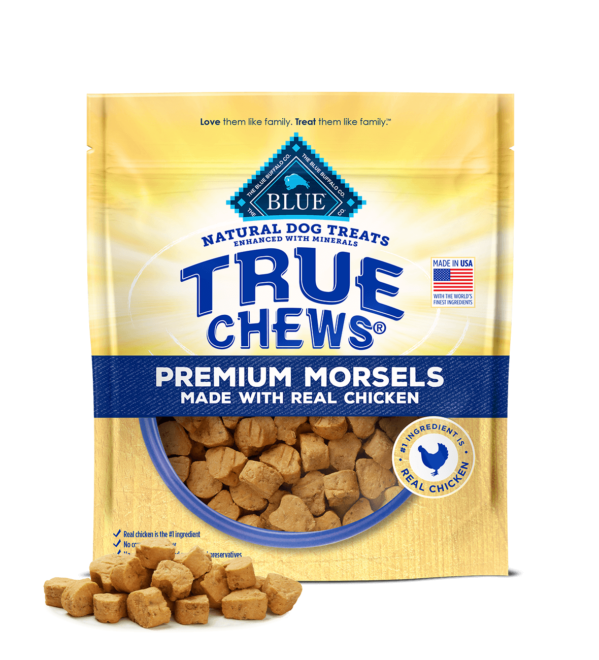 Blue Buffalo True Chews Morsels Chicken Dog Treats (11oz) - main product image