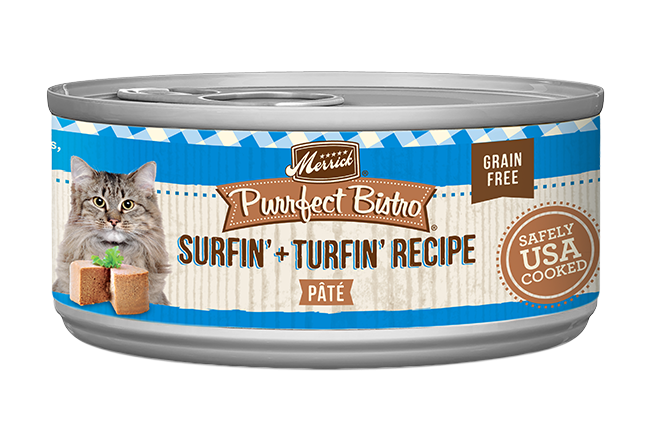 Merrick Purrfect Bistro Grain Free Adult Land Sea Pate Cat - detail view
