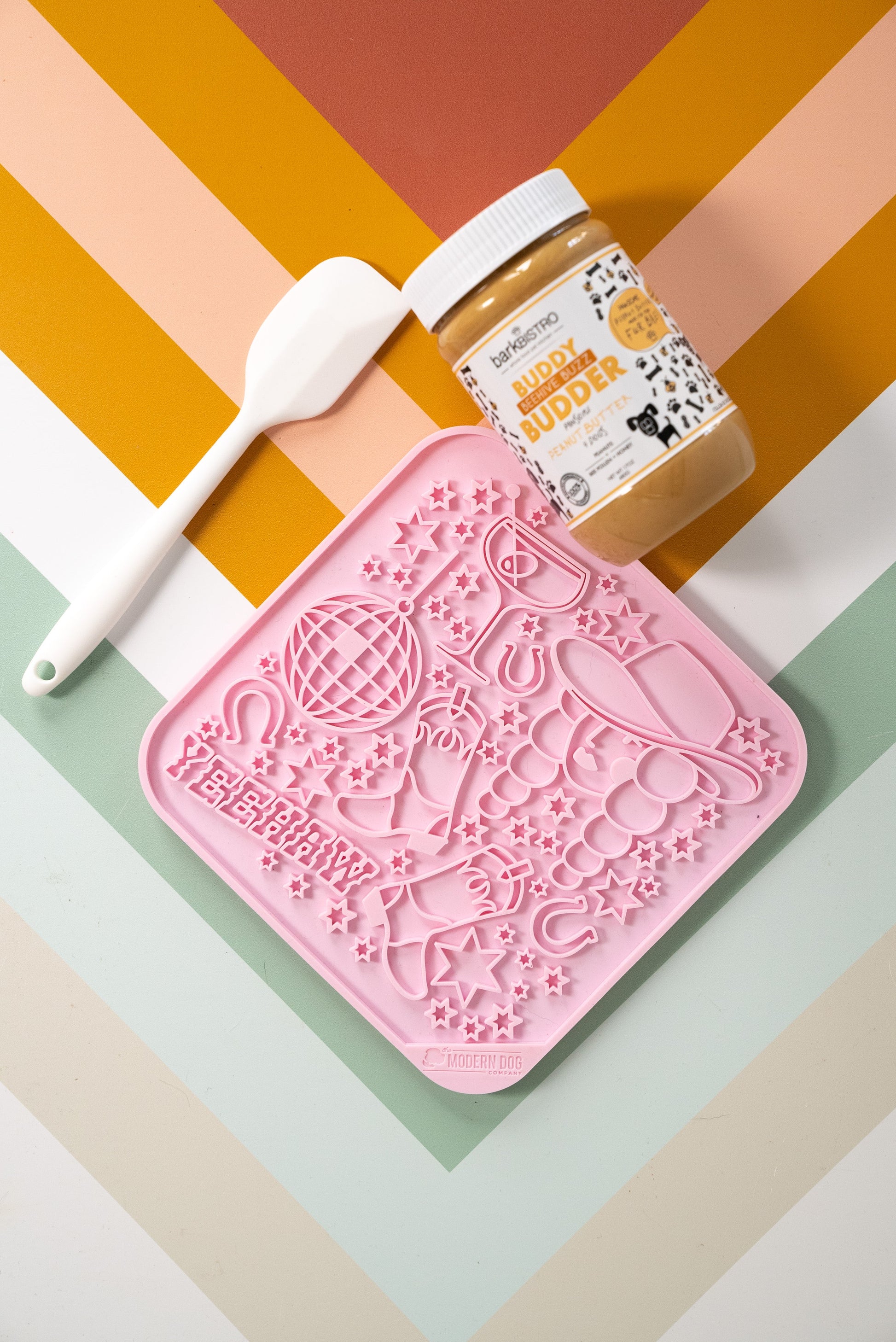 Dog Bed Lick Mat Disco Cowgirl Slow Feeder Enrichment Mat - detail product image for dog bed