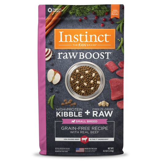 Instinct Raw Boost Adult Small Breed Grain Free Beef Dry Dog - main product image