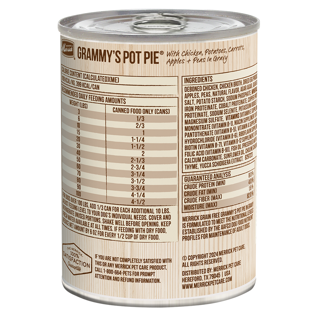 Merrick Grain Free Grammy Pot Pie Wet Dog Food (12.7oz) - lifestyle view