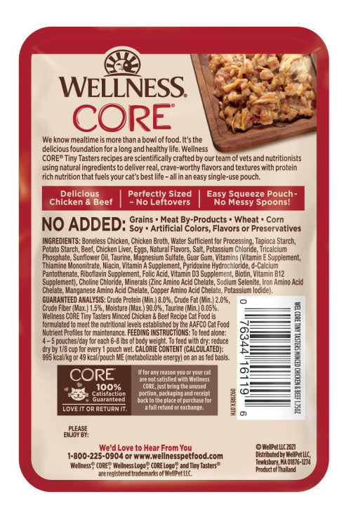 Wellness Core Adult Tiny Taster Minced Chicken And Beef Wet - detail view