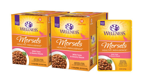 Wellness Adult Pouch Healthy Indulge Morsels Tuna Wet Cat - main product image