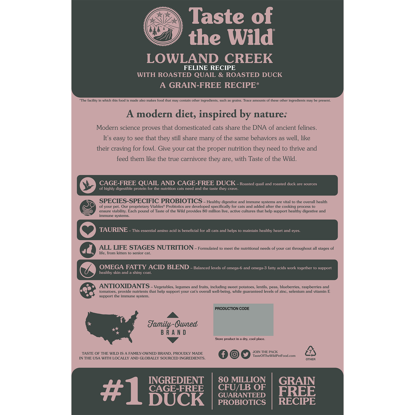 Dry Cat Food Premium Duck Recipe 5lb Daily Meals Premium Pet - detail view