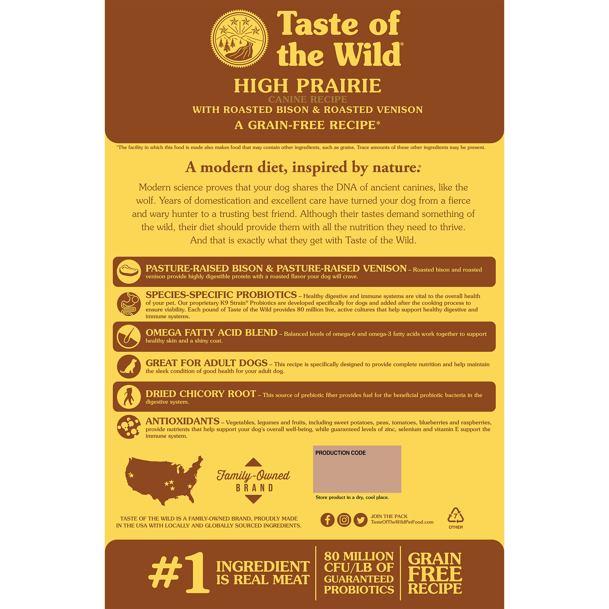 Taste Of The Wild Adult High Prairie Bison And Venison Food - detail view
