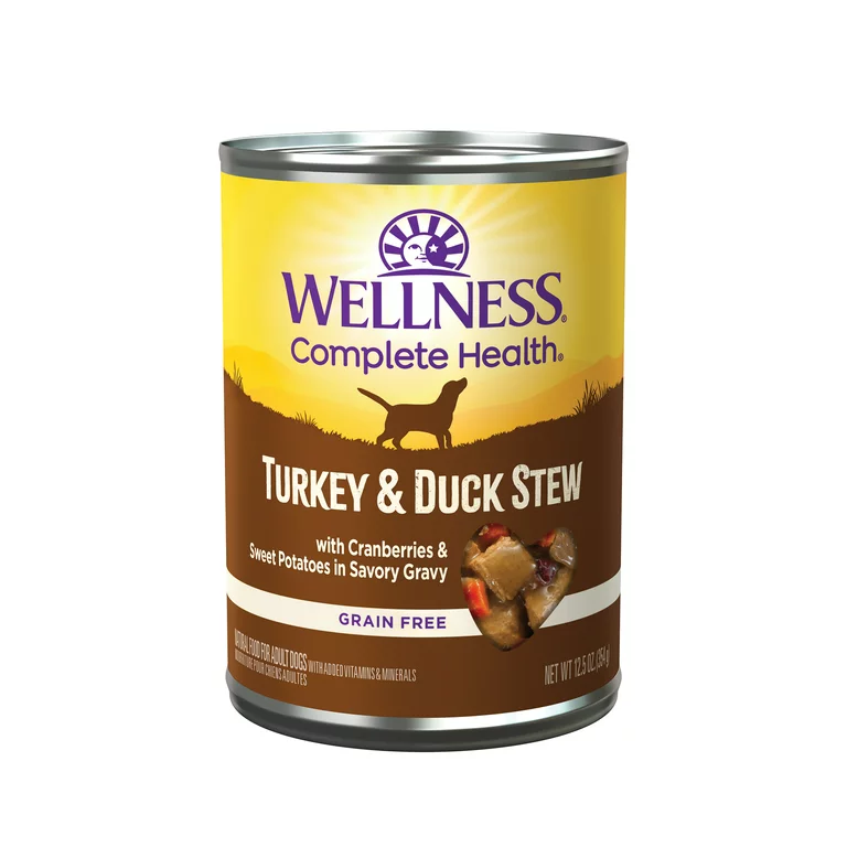 Wellness Adult Turkey and Duck Stew Wet Dog Food (12.5oz) - main product image