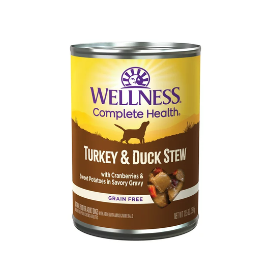 Wellness Adult Turkey and Duck Stew Wet Dog Food (12.5oz) - main product image