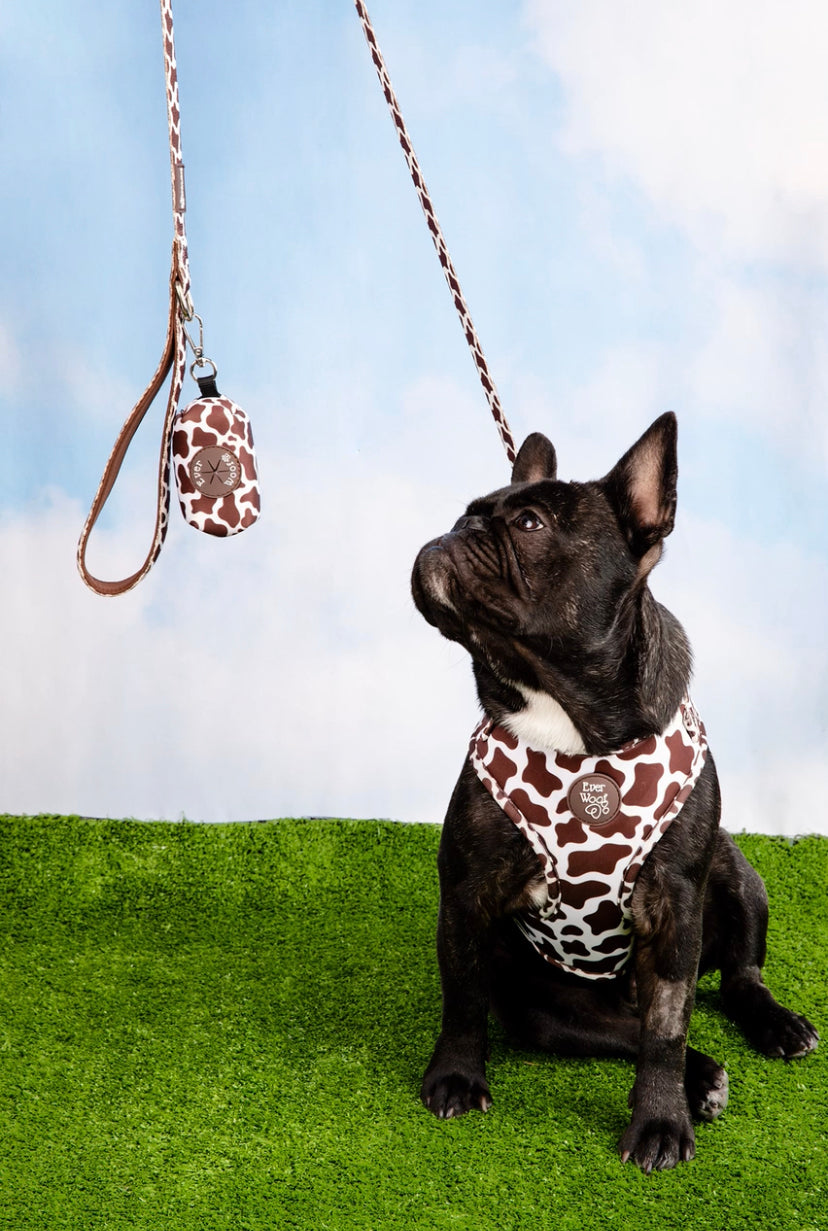 Pet Harness Harness Chocolate Cow Adjustable Harness Essenti - size and texture image for pet harness