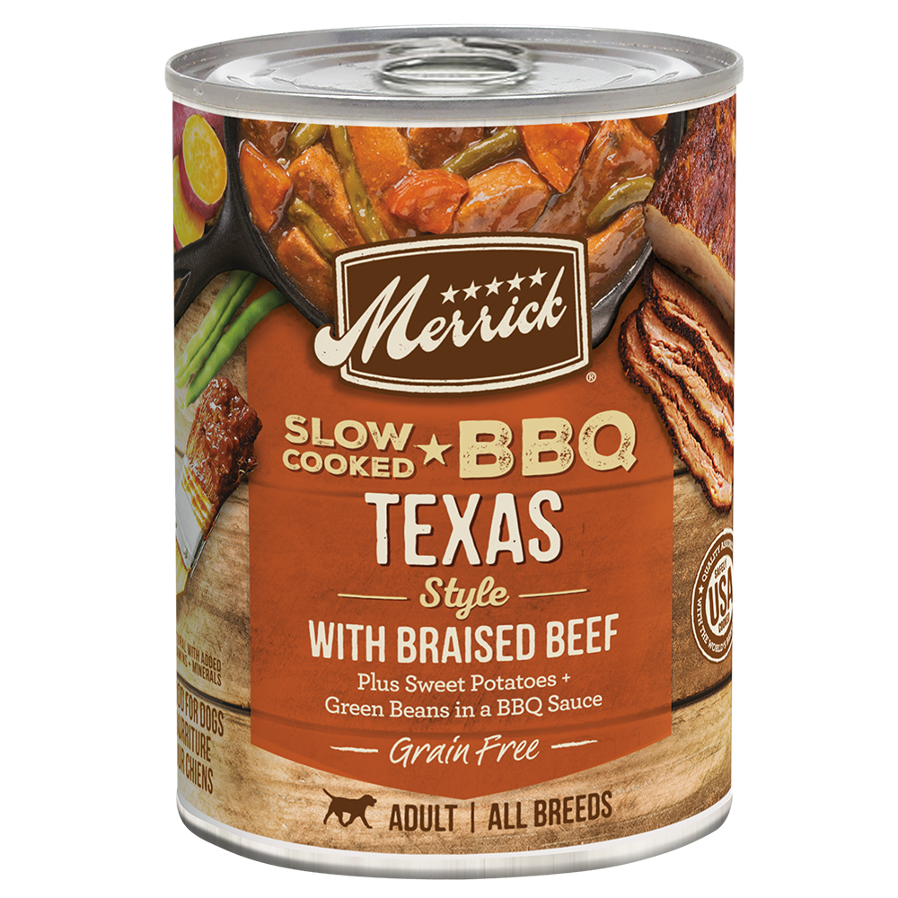 Merrick Slow Cooked Grain Free Adult Texas Beef Wet Dog Food - detail view
