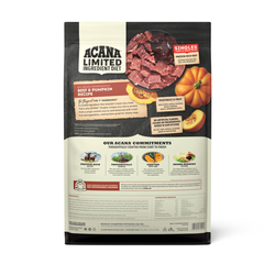 Dog Food Acana Adult Beef and Pumpkin Singles Limited Ingred - detail view