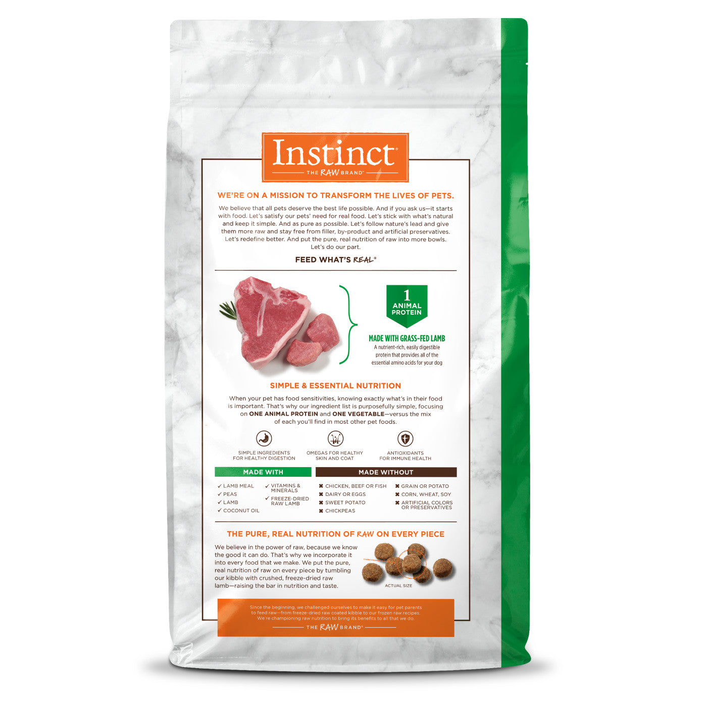 Dry Dog Food Premium Lamb Recipe 20lb Daily Nutrition Premiu - detail view