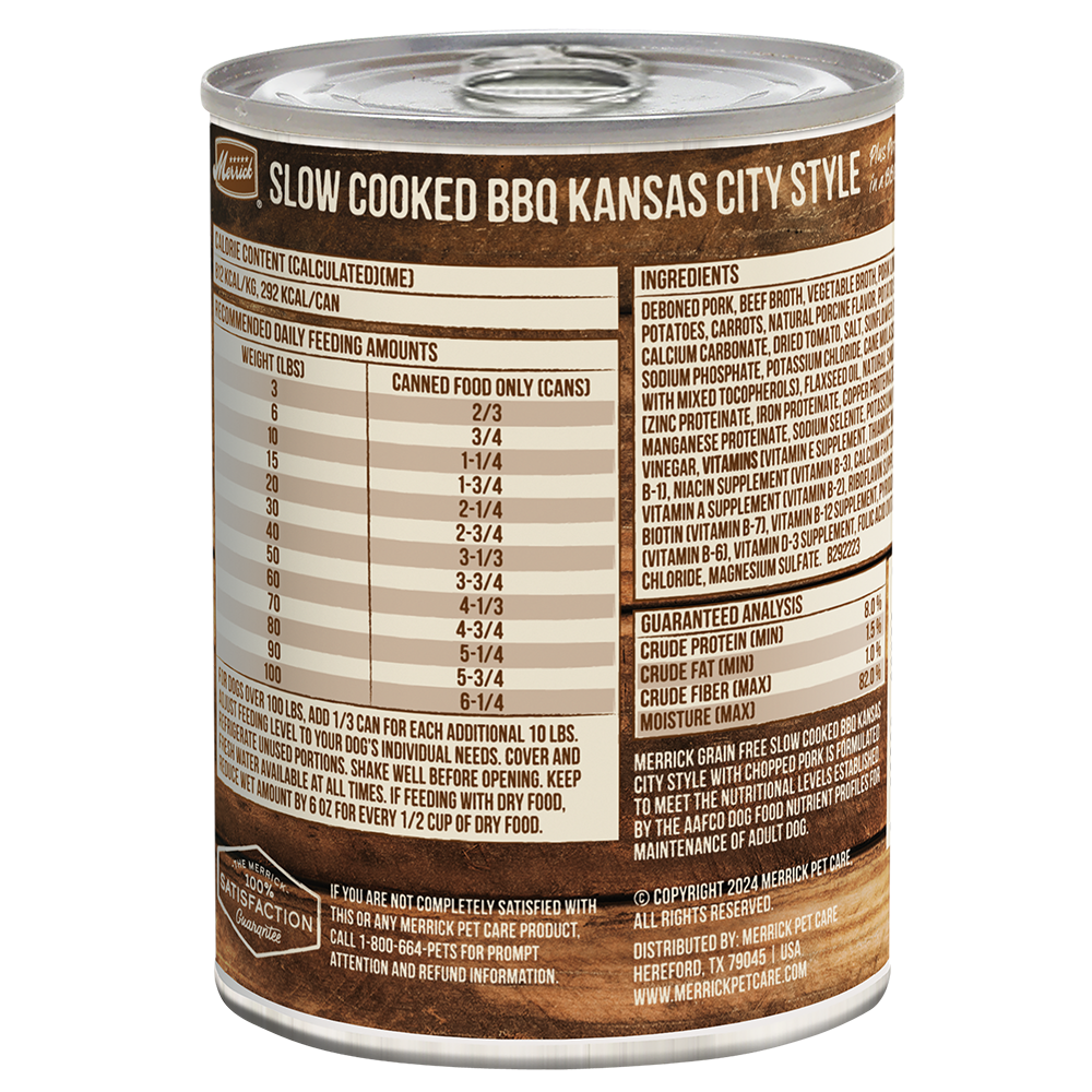 Merrick Slow Cooked Grain Free Adult Bbq Kansas City Pork 12 - lifestyle view