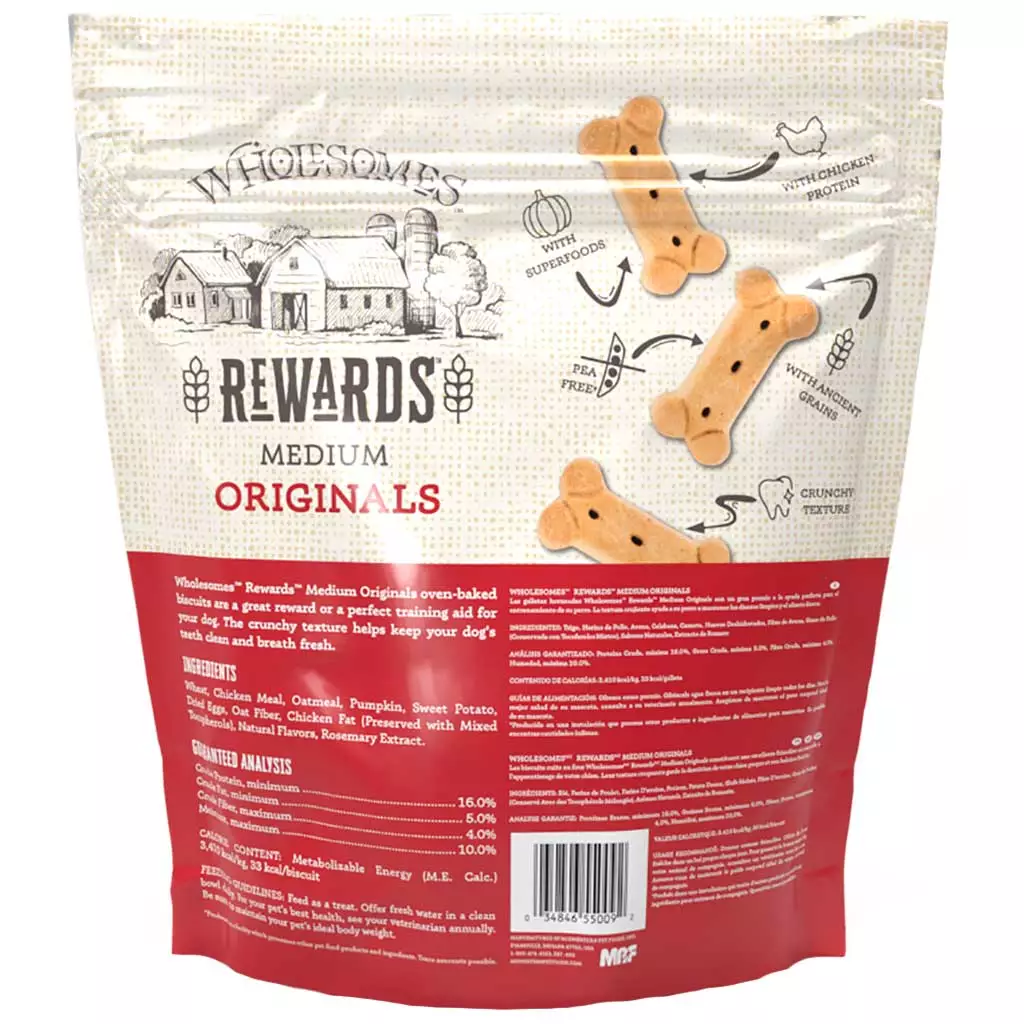 Wholesomes Adult Original Medium Dog Treats 3Lb Dog Treats - detail view