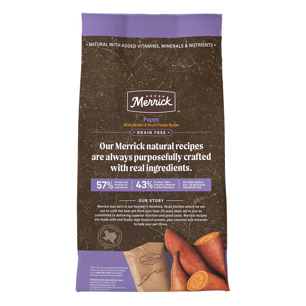 Merrick Grain Free Puppy Chicken And Sweet Potato Dog Dry - detail view