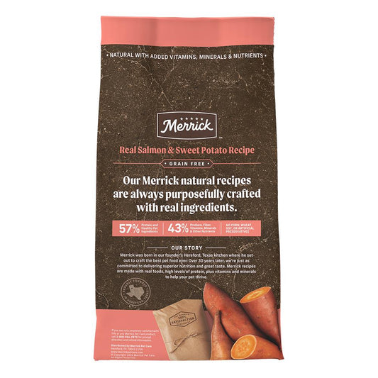 Merrick Grain Free Adult Salmon And Sweet Potato Dog Dry Dry - detail view