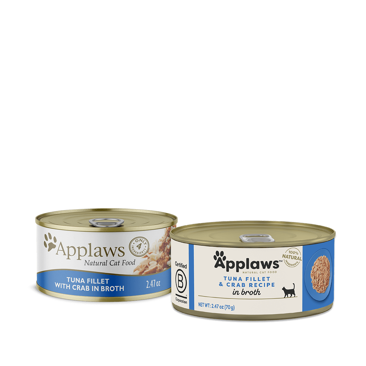 Applaws Adult Tuna Fillet with Crab in Broth Wet Cat Food (2.47oz) - main product view | Wet Cat Food at Purrfect Pet Kingdom