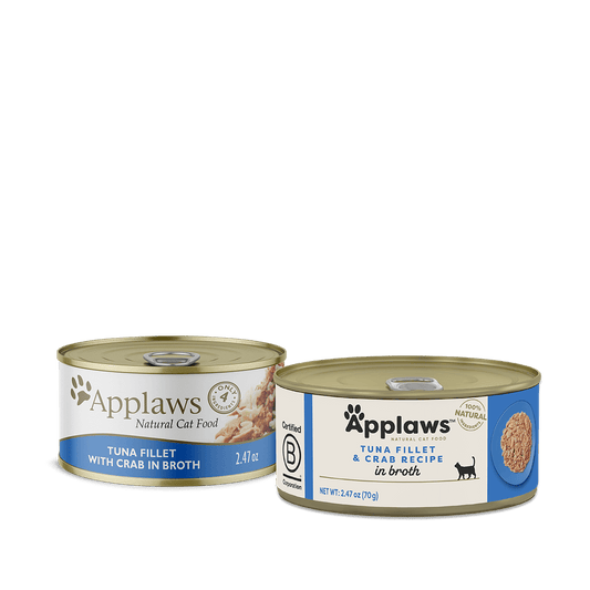 Applaws Adult Tuna Fillet with Crab in Broth Wet Cat Food (2.47oz) - main product view | Wet Cat Food at Purrfect Pet Kingdom