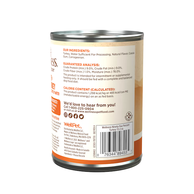 Wet Dog Food Wellness Turkey Recipe 13.2oz Daily Meals Premi - detail view