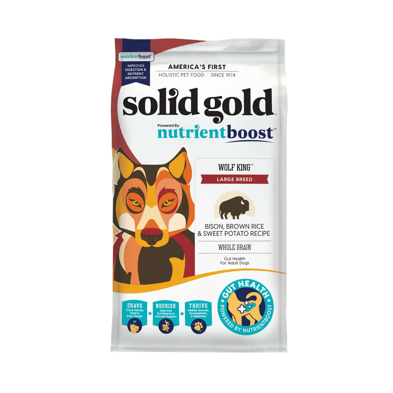 Solid Gold NutrientBoost Wolf King Large Breed Bison Food - main product image