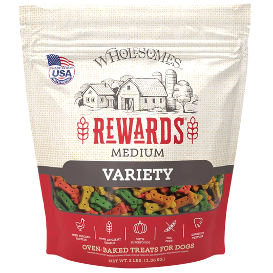 Wholesomes Adult Variety Medium Dog Treats 3Lb Dog Treats - main product image