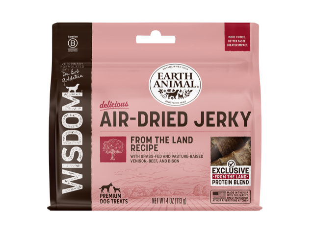 Earth Animal Wisdom Air Dried From The Land Jerky Dog Treats - main product image
