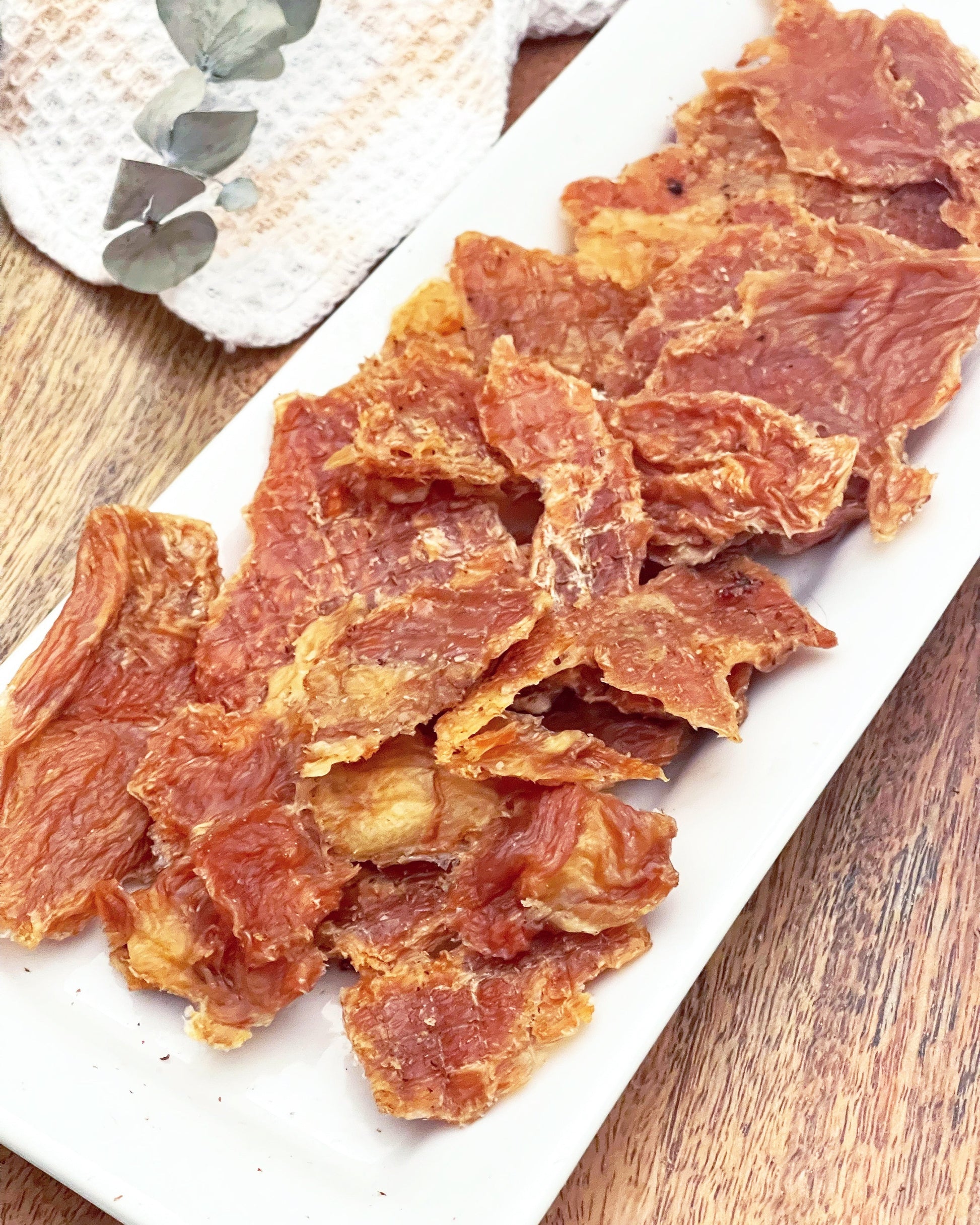 Chicken Breast Fat Trimmed Thin Cut Dog Treats Premium - detail view