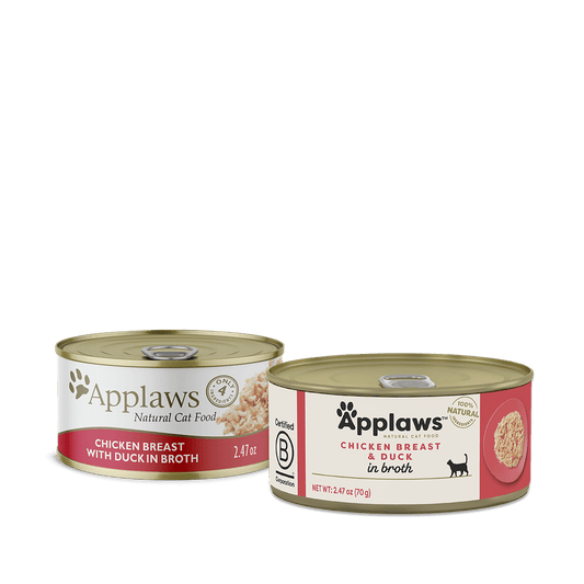 Applaws Chicken Breast and Duck in Broth Wet Cat Food (2.47oz) - main product view | Wet Cat Food at Purrfect Pet Kingdom