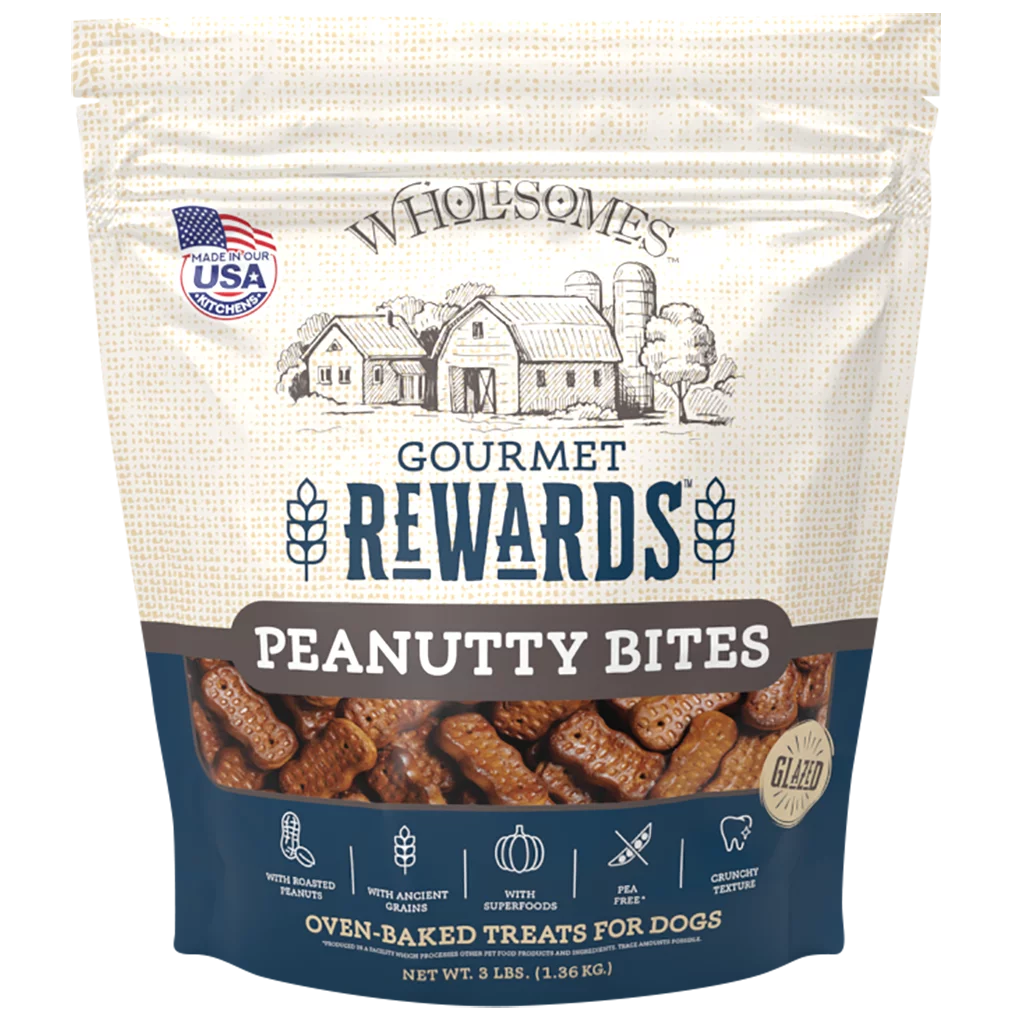 Wholesomes Adult Peanutty Bites Dog Treats 3Lb Dog Treats - main product image