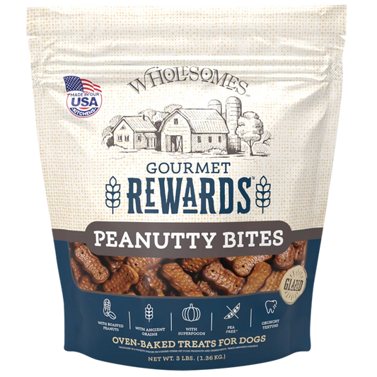 Wholesomes Adult Peanutty Bites Dog Treats 3Lb Dog Treats - main product image