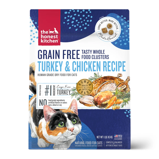 Honest Kitchen Grain Free Clusters Turkey Dry Cat Food (1lb) - main product image