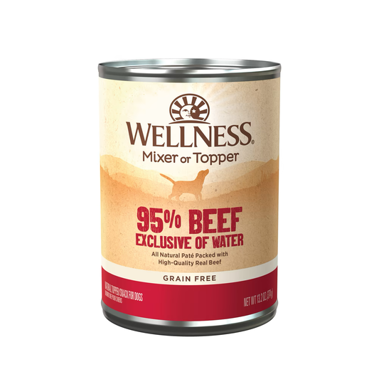 Wet Dog Food Wellness Beef Recipe 13.2oz Daily Meals Premium - main product image