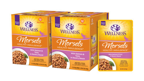Wellness Adult Pouch Healthy Indulge Morsels Salmon And Tuna - main product image